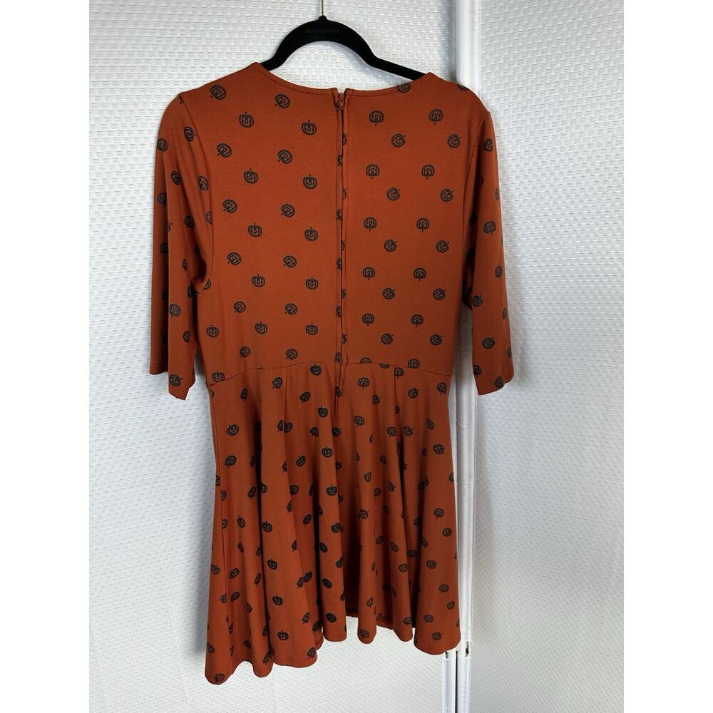 Unique Vintage brand Halloween Pumpkin Jack-o'-lantern dress XL 1x 16 - Picture 9 of 15
